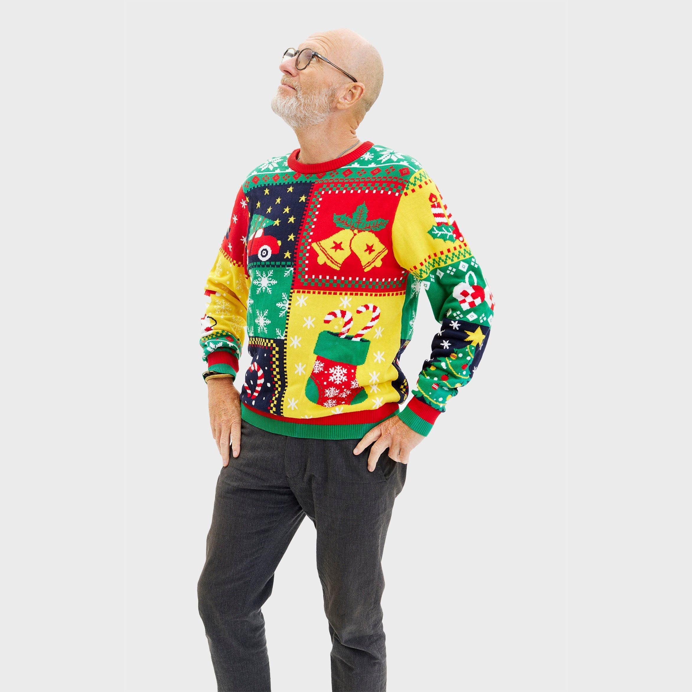 The Patchwork Weihnachtspullover - Herren.